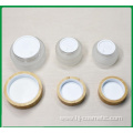 30g Environmental empty bamboo cosmetic lid frosted glass jars/cosmetic lotion bottles/cosmetic bottles and jars